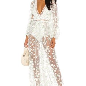For love & lemons Eclair Maxi Dress ivory